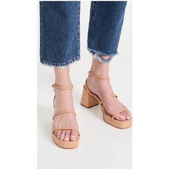 Larroudé Gio Sandal In Tan Leather - Picture 3 of 12